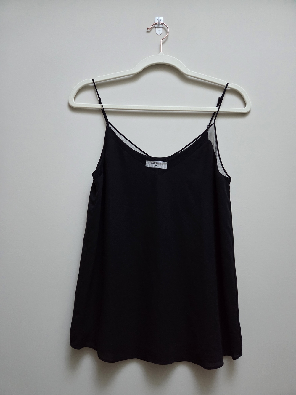 Aritzia Babaton Black Camisole Tank with Mesh Detail – XS